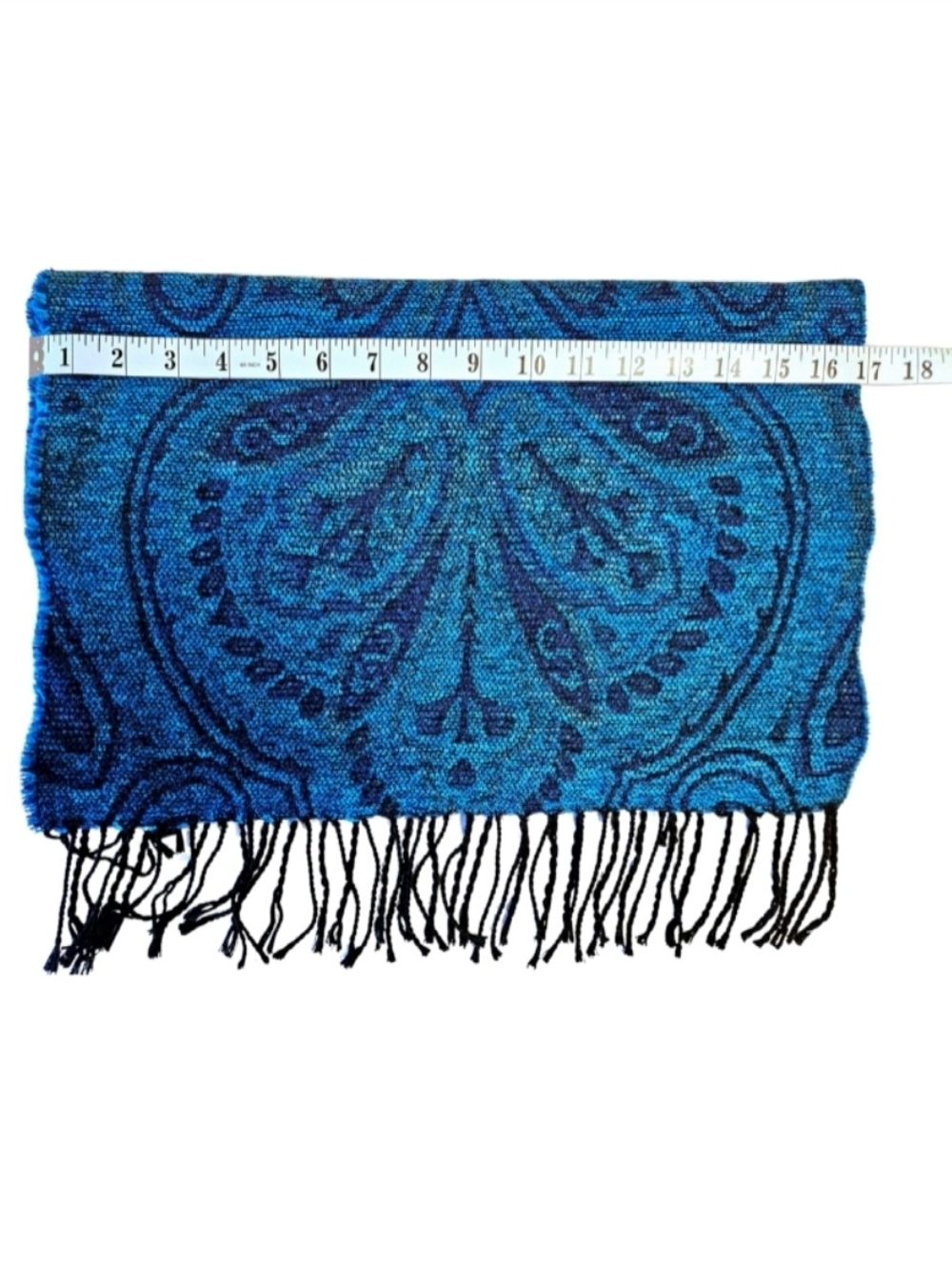 Blue Paisley Women's Scarf Wrap - Picture 3 of 5